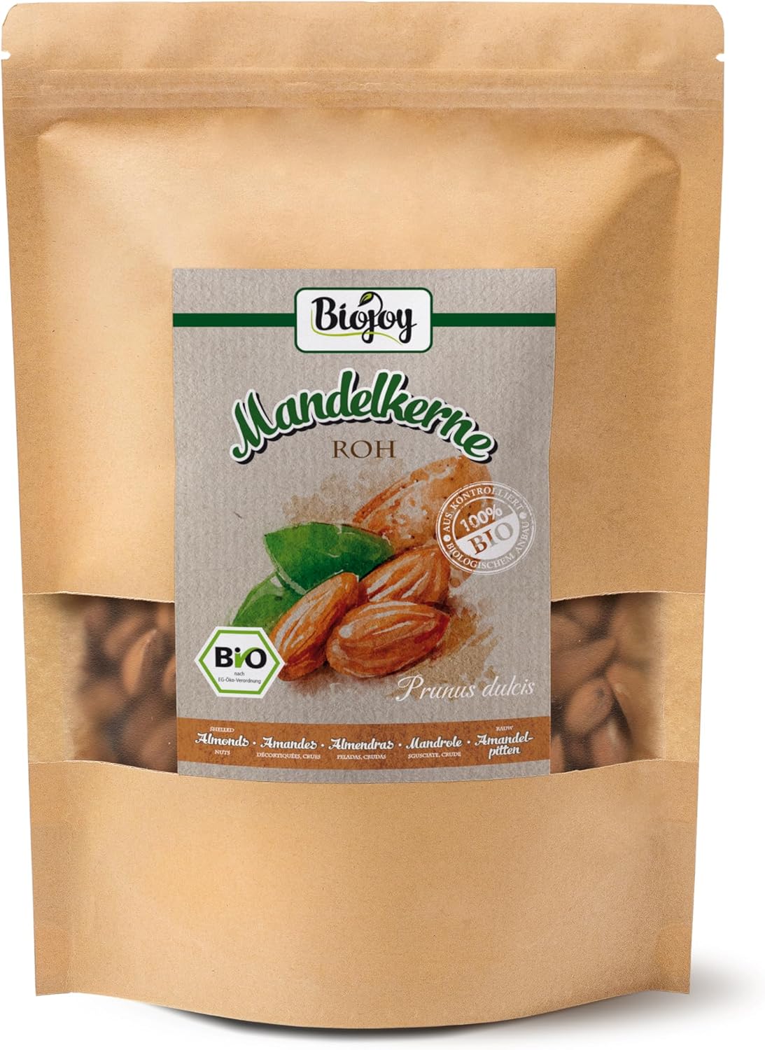 Amandes décortiquées BIO (1 kg), entières et non salées