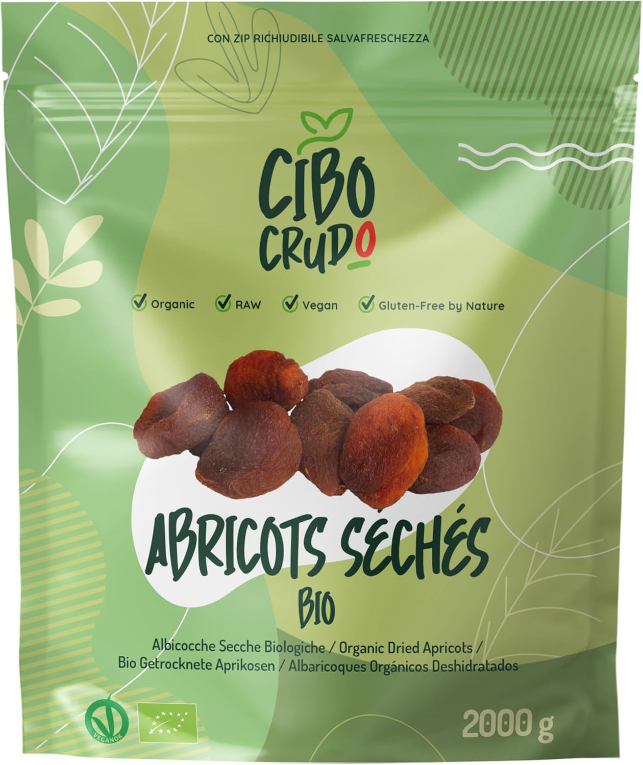 Abricots Secs Bio - 2 Kg - Abricot Sec sans Additifs non Sulfurés et non Sucrés - Riches En Potassium Et Fibres - Abricots Secs 2 Kg ( Lot de 1 )