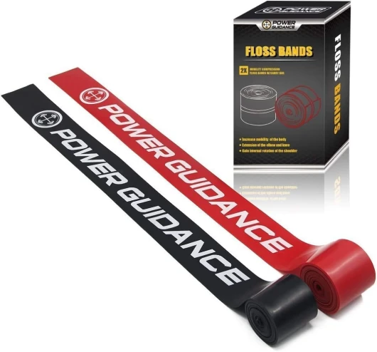 Floss Bands (Pack 2) Bande d'activation de la Circulation Bande de Compression et de résistance pour Le renforcement des Muscles et des articulations dans différentes Force