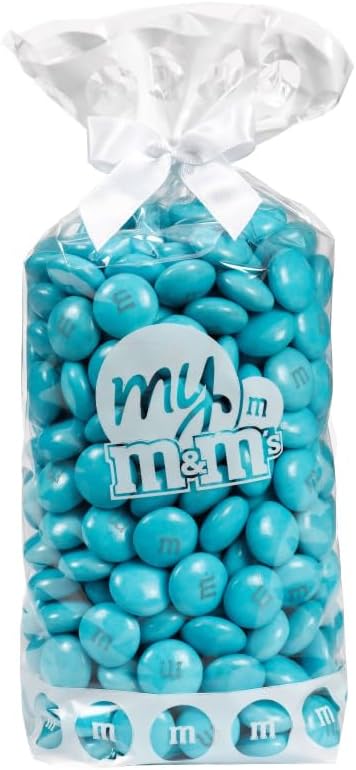 M&M'S mono couleur au chocolat au lait - Sachet de 300g de M&M'S - Idée de DIY - Idéal pour un mariage, une fête d'anniversaire, un buffet de bonbons, un baptême, une gender reveal (Bleu Lagon)