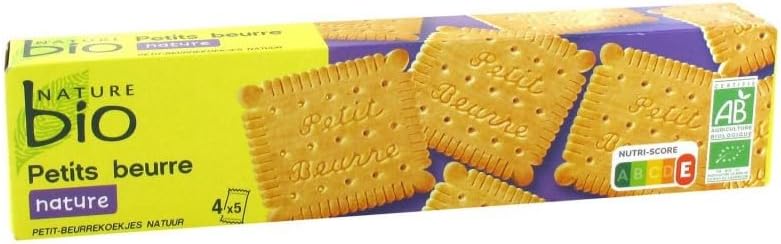 Petit Beurre Bio 200G - Biscuits Artisanaux sans Conservateurs et Fabrication Traditionnelle - NATURE BIO - Lot De 4
