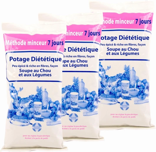 Anne Delona soupe aux choux brûle graisses méthode minceur 7 jours x 3 sachets recharges pour 21 jours de cure