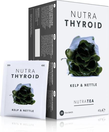NutraThyroid - Thé pour la santé de la thyroïde - Thé pour le métabolisme - Soutient la fonction thyroïdienne - 60 Sachets de thé enveloppés - par NutraTea - Tisane – (3 paquets)