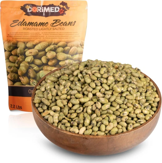 Fèves d'Edamame 1 Kg I Edamames grillées légèrement salées 1 kg I Sans gluten I Savoureux haricots séchés naturels I riches en protéines I Convient aux Végans I collations et Snack I repas diététiques