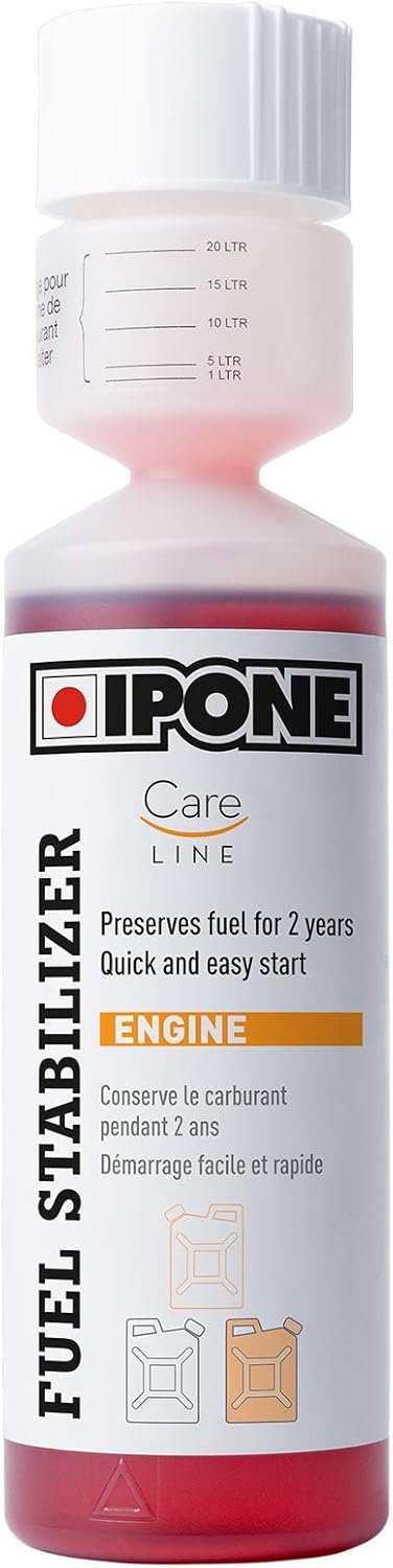 Stabilisateur Essence - Additif de Conservation de Carburant - Fuel Stabilizer – 250 mL – Idéal pour l’Hivernage – Conserve le Carburant Pendant 2 ans - Facilite les redémarrages