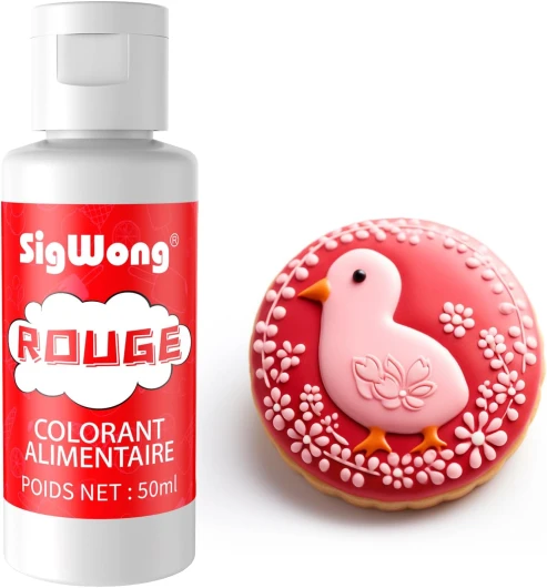 Colorant Alimentaire Liquide, 50ml Concentré Colorant Peinture Alimentaire Pour Gâteau, Cuisson, Décoration, Glaçage - Colorants Alimentaires Pour Biscuits - Rouge