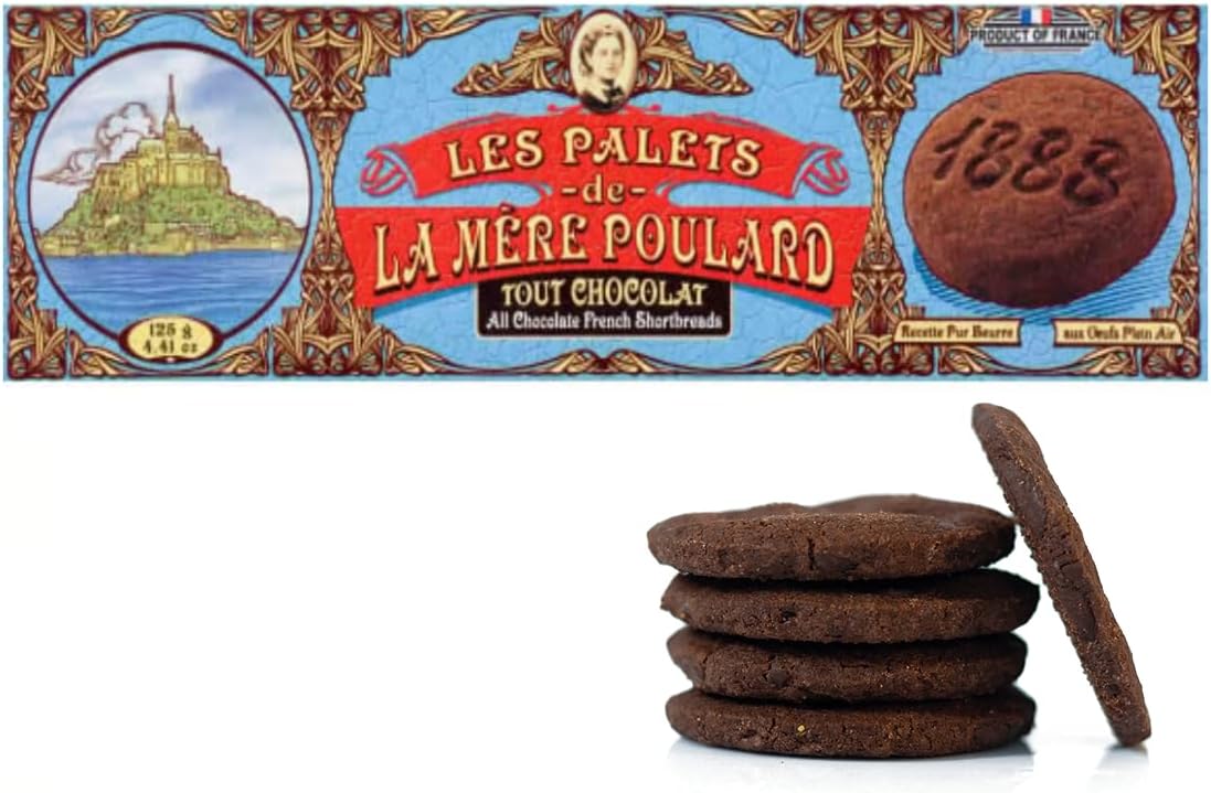 ® 1888 - Biscuits Pur Beurre Salé & Chocolat - Biscuits au beurre traditionnels - Sablés au Beurre et Chocolat - 1 x 125 Gr