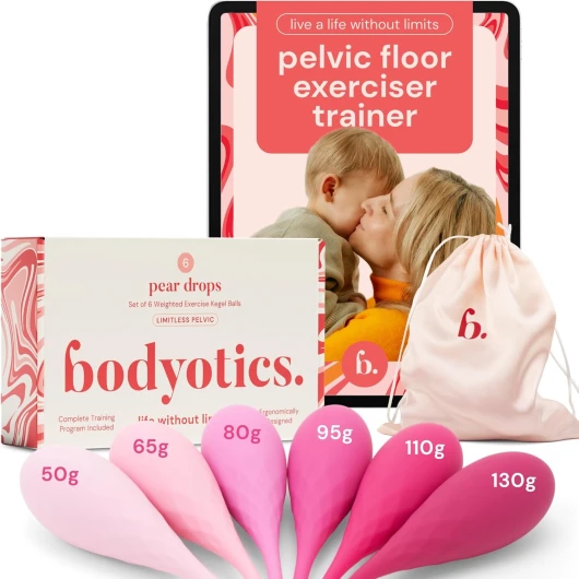 Entraînement des muscles du plancher pelvien - Renforcement du plancher pelvien et du contrôle de la vessie - Prévention du prolapsus - Lot de 6 pour les débutants et les avancés avec E-Book