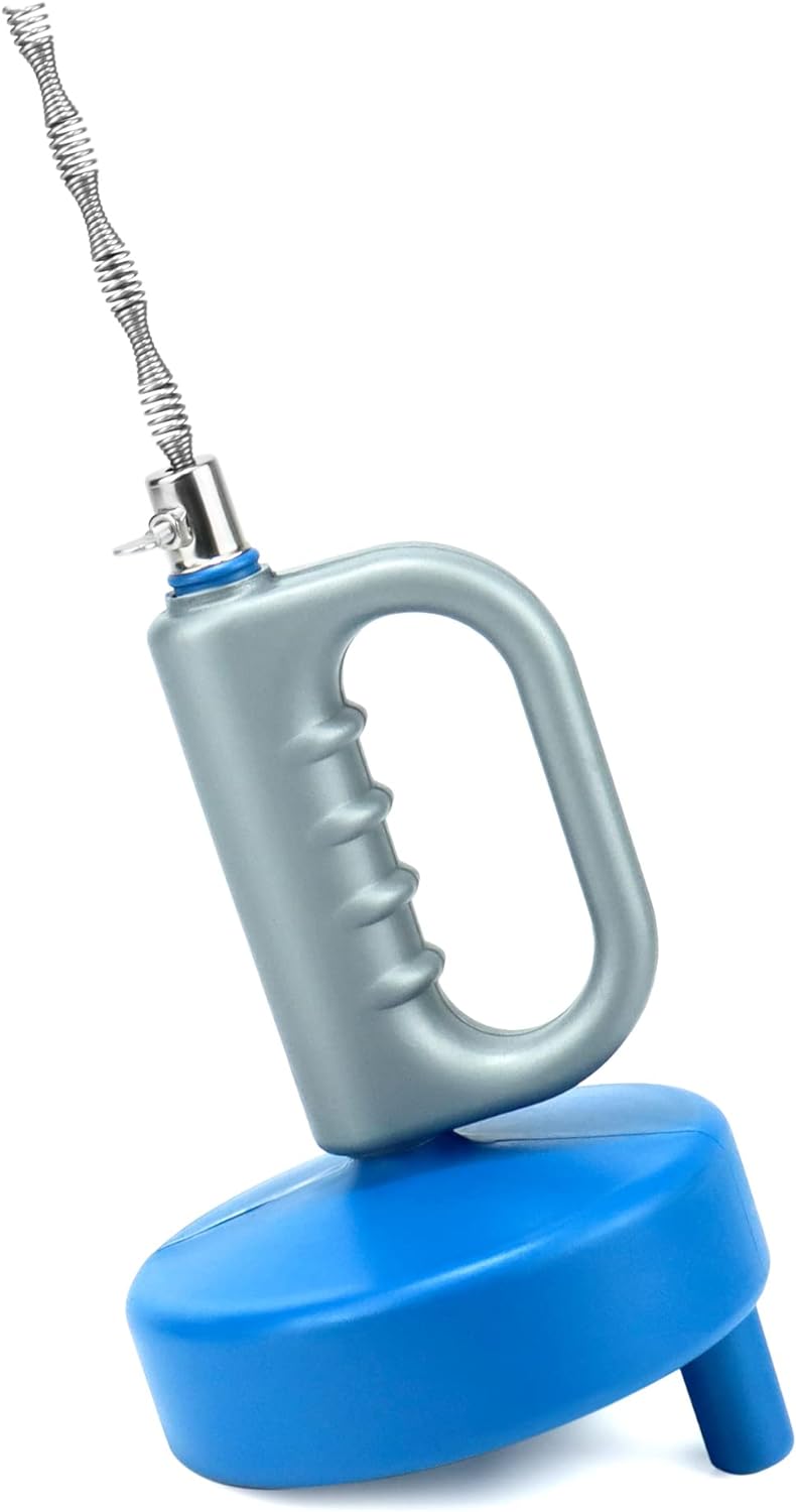 QWORK Deboucheur Canalisation - 10M x 6mm - Furet Plomberie Spirale pour Bonde de Baignoire, Évier de Cuisine