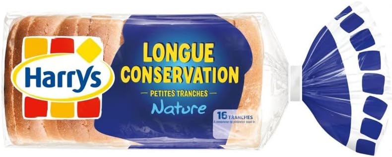 HARRYS - Pain de mie longue conservation nature - 250g - Savourez la fraîcheur à tout moment de la journée ! - Lot De 4 - Vendu Par Lot