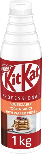 KITKAT Sauce -Topping Nappage Sauce KITKAT Chocolat Croustillant - A partir de Gaufrettes KITKAT - Cacao Certifié Rainforest Alliance - 1kg