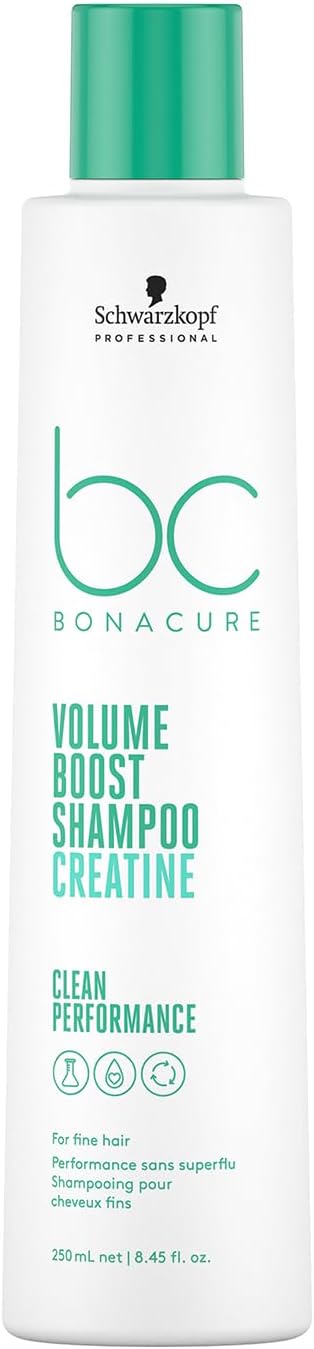 Schwarzkopf Professional Bonacure Volume Boost Shampoo Cheveux Fins Et Plats Complexe De Soins Végan Avec Kératine Cell Equalizer Technology Antistatique Chevelure Plus Épaisse Purifiant 250 ml