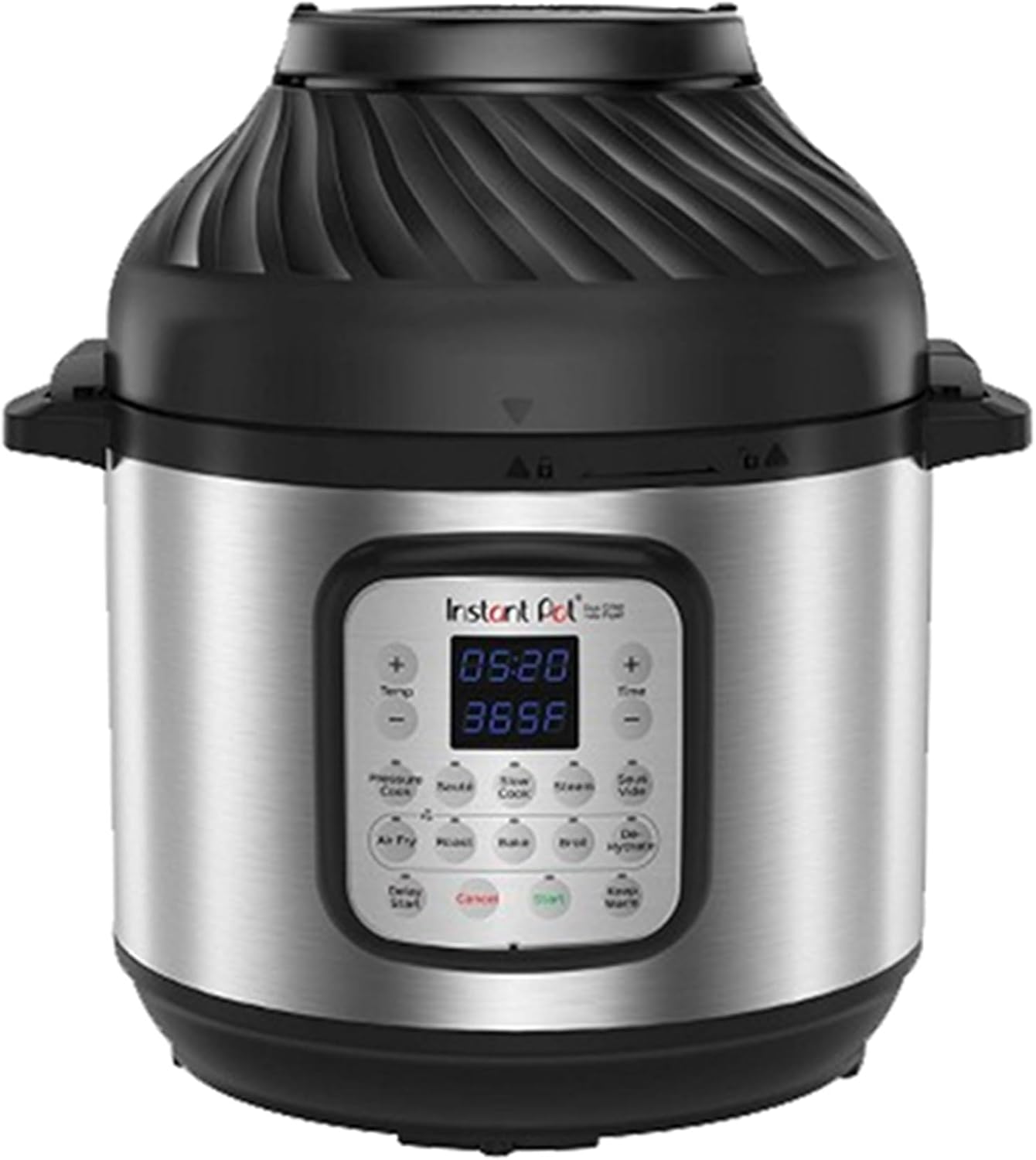 Instant Pot Duo Effet Croustillant, Multicuiseur 11 en 1 - Autcuiseur Friteuse à Air, Cuisson Lente, à la Vapeur, Sous-Vide, Déshydrateur, Chauffe-Plat et Fonction Pâtisserie - 5.7 L