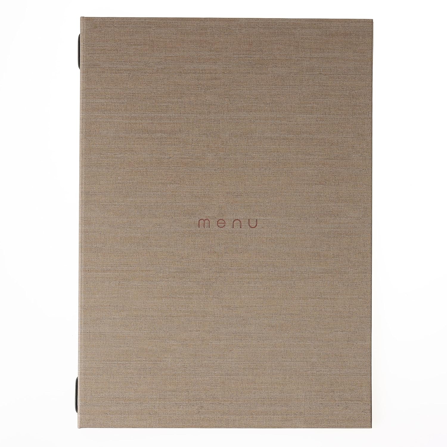 , Porte-menu Restaurant A4 Line Italy, Menu Restaurant avec inscription "Menu" Couleur Sable, PU, 100% Made in Italy