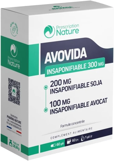 AVOVIDA - Complément Alimentaire à Base de Plantes - Graines de Soja et Extraits d’Avocat - Fabrication Française - 60 Gélules