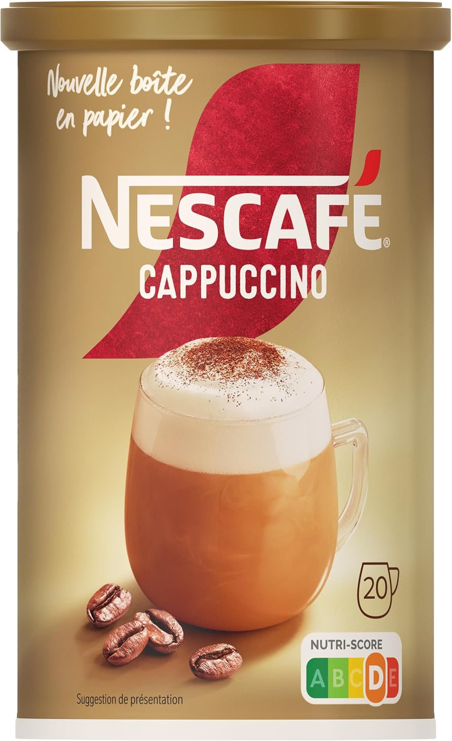 Nescafé Cappuccino, Café soluble, Boîte 280g (l'emballage peut varier )