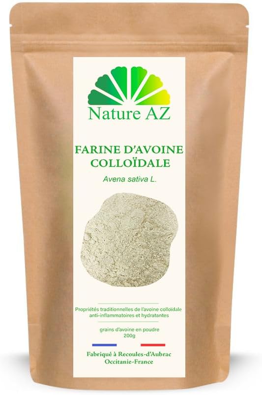 Farine d'avoine colloïdale - certifiée biologique - 200g - poudre ultra fine - Nature AZ