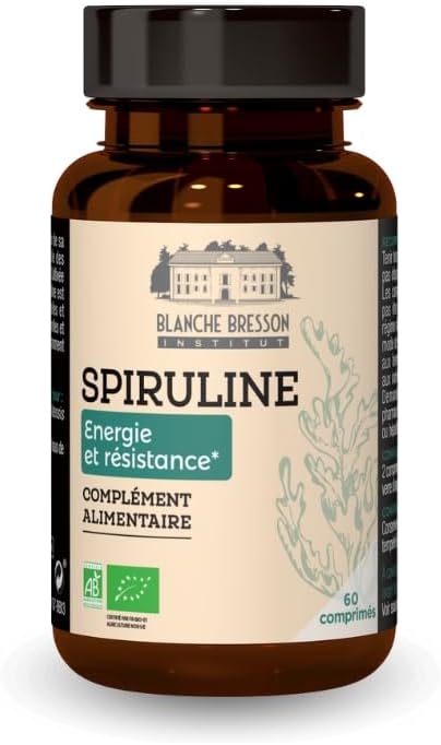 BLANCHE BRESSON - Spiruline - Energie & Resistance - Renforce Votre Tonus & Vitalité - Immunité, Réduit la Fatigue, Stimule - Défenses naturelles - 60 comprimés - Cure de 10 jours - Fabriqué en France