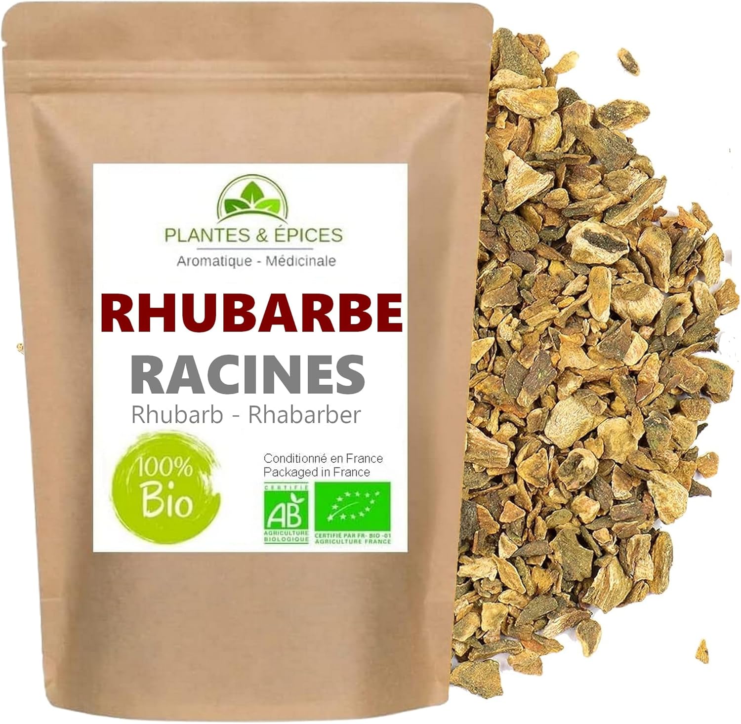 Racine de Rhubarbe 100% naturel séchées 100g Tisane Infusion thé - Plantes et Epices