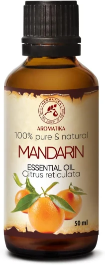 Huile Essentielle Mandarine 50ml - Citrus Reticulata - Italy - Huile de Mandarine 100% Pure et Naturelle - Idéale pour Aromathérapie - Bain Aromatique - Diffuseur - Parfum D'intérieur