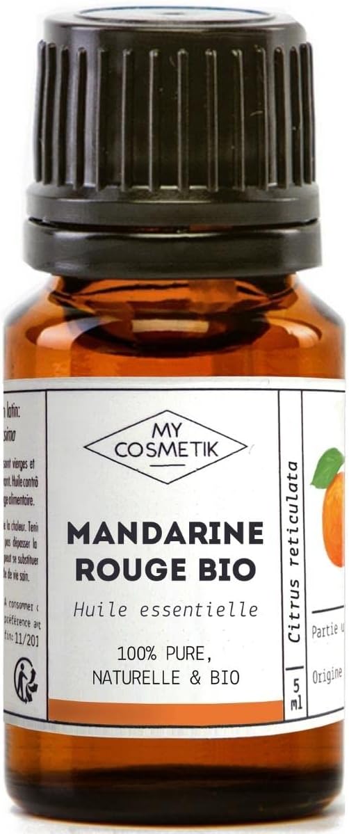 Huile Essentielle de Mandarine Rouge BIO AB - Issue de l'agriculture Biologique - Chémotypées HEBBD/HECT - 100% pure et naturelle - Certifié ECOCERT - Fabriqué en France - 10 ml Mandarine 10 ml (Lot de 1)