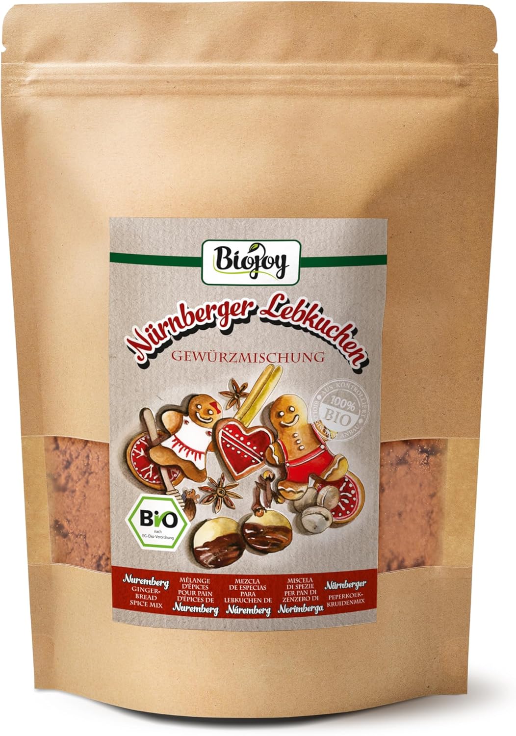Mélange d'épices BIO pour pain d'épices de Nuremberg (500 g), épice de Noël, sans additifs