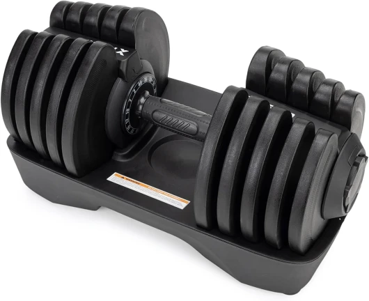 TREXO Haltere Reglable avec Pesée Réglable par Molette 18-40 kg Haltères Réglables en Fer Haltere Musculation pour Exercice Fitness Home Gym Halteres avec Poignée Antidérapante Ergonomique