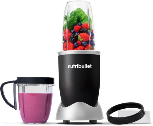 Original 600, Electric Blender, Chopper, Blender for Smoothie, Multifunctional Blender Chopper, Power 600 Watts, Cups of 700 ml and 500 ml, Black, NB606B