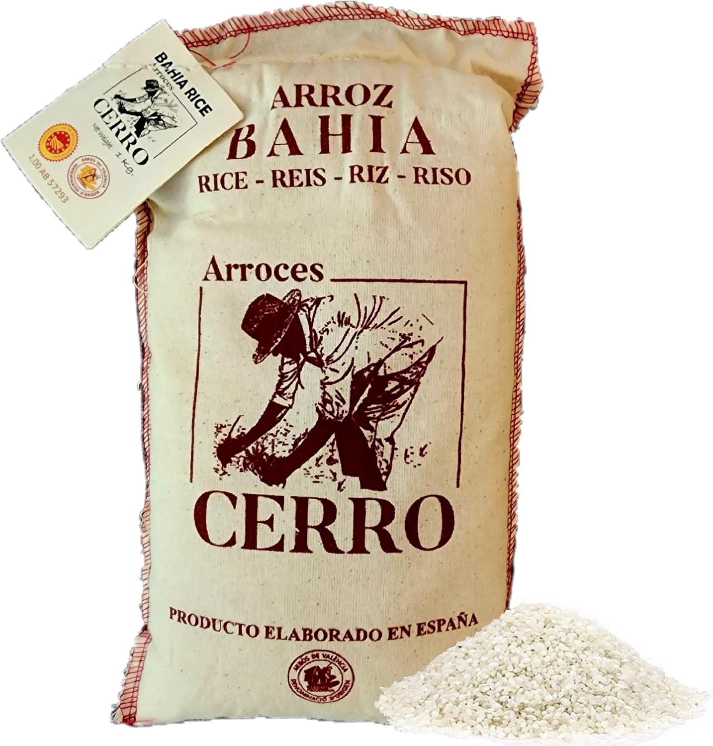 1 kg - Riz spécial Paella Bahia D.O - Valencia - Arroz Redondo, le riz blanc d'Espagne - Paella Riz - Parfait pour les plats méditerranéens