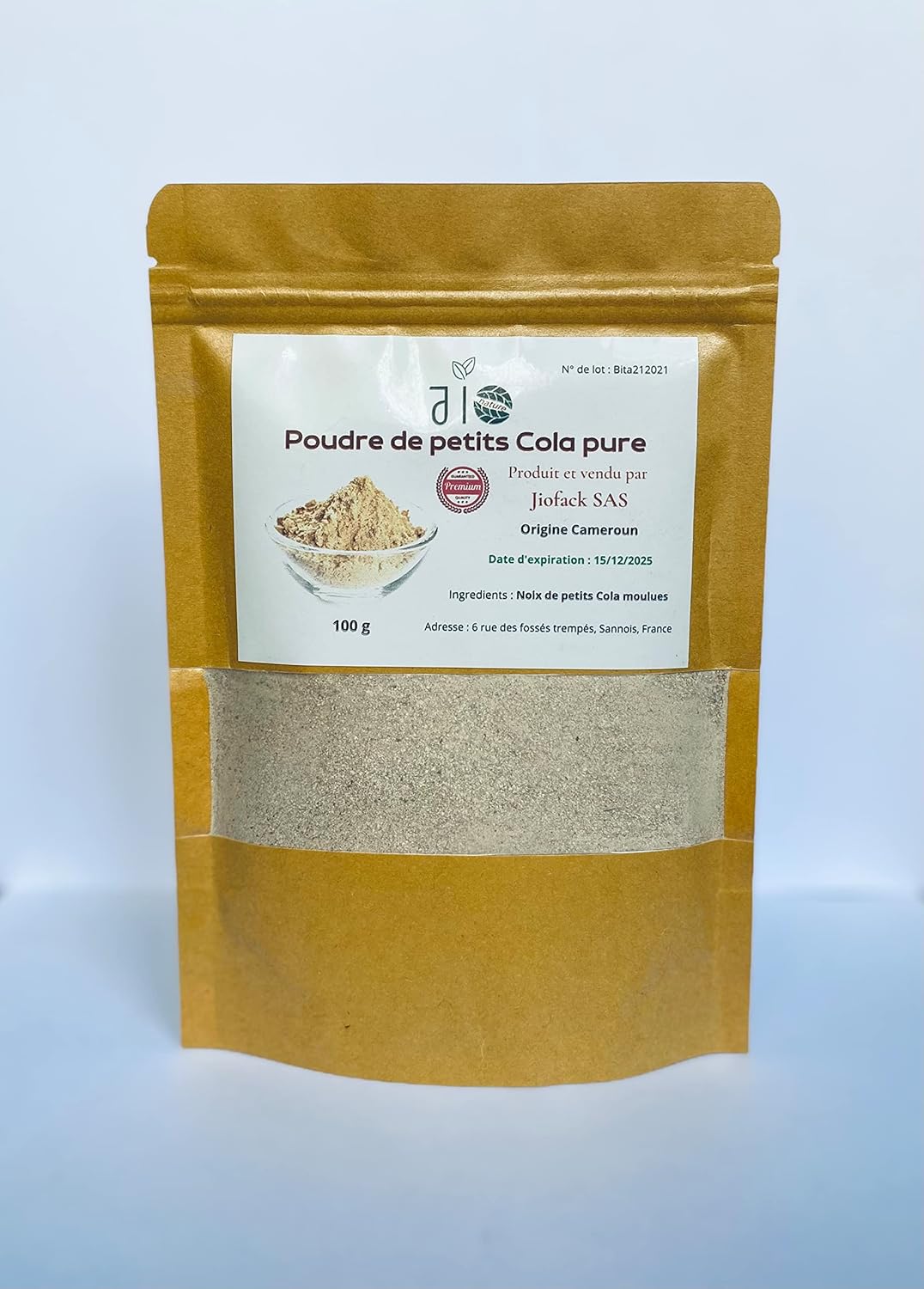 100 g – Poudre de petits cola – Ultra fine – 100% pure – Aucun mélange