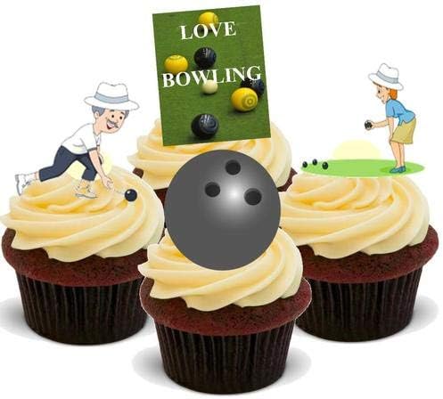 Bowls Sport Mix Lot de 12 décorations comestibles pour gâteaux