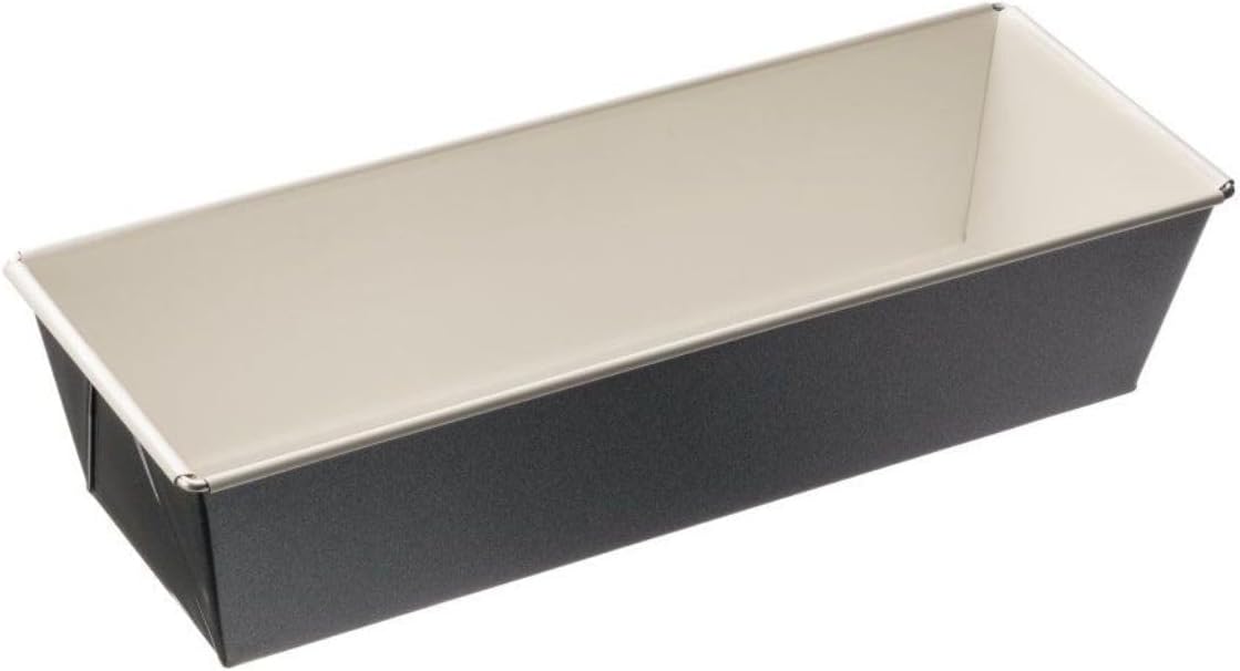 4855 Moule à cake, Moule à gâteau, Moule à gâteau rectangulaire, Moule en céramique, Cake, Acier inoxydable, Céramique, Crème, Gris anthracite, 30 cm x 13 cm x 7,5 cm