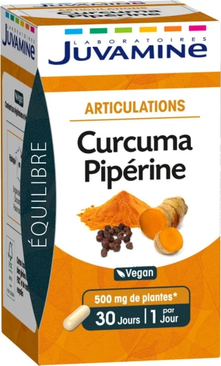 Articulations - Curcuma Piperine - Vegan - Programme 1 Mois - 30 Gélules