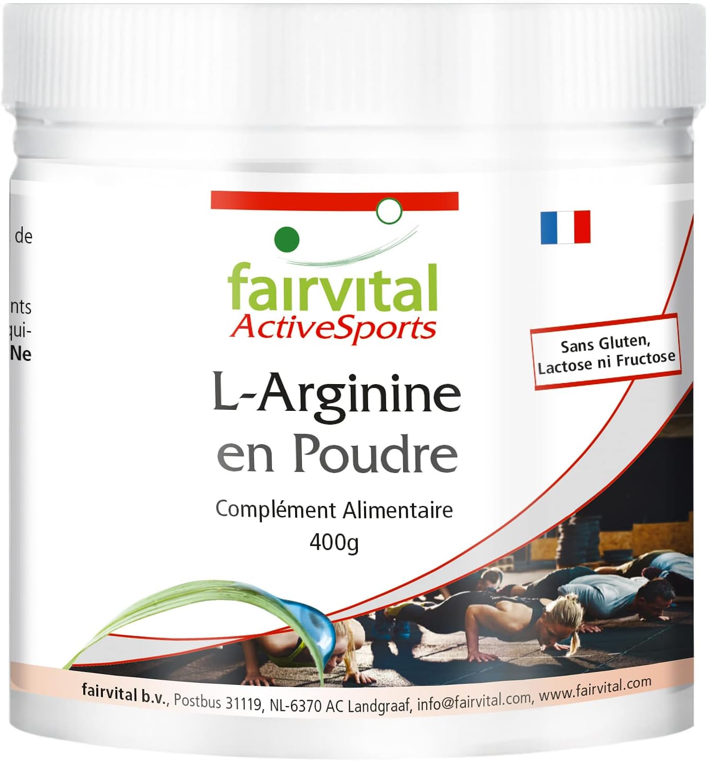 L-Arginine en poudre 400g - 100% pure arginine HCl sans additifs, 100% végan - Acide aminé
