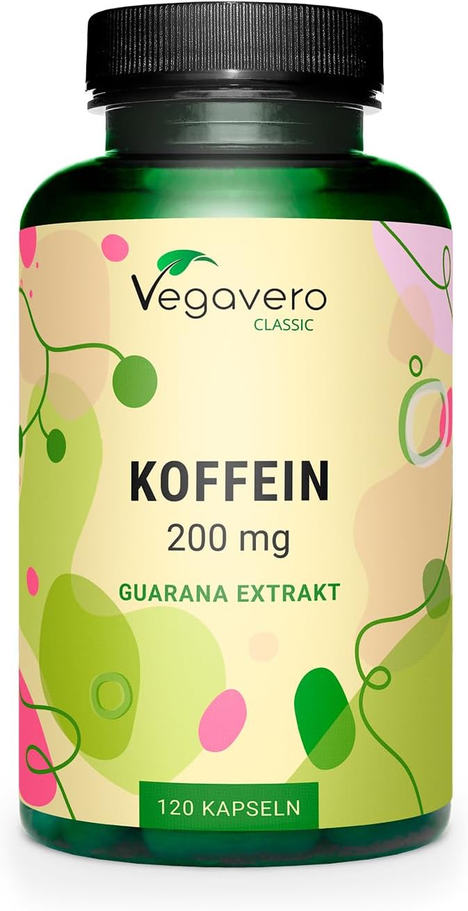 GUARANA 9090 mg - Avec 200 mg de Caféine NATURELLE - Energie + Concentration - Unique : Sans Additifs & Naturel - Effet Énergisant Prolongé - 120 Gélules Vegan - Vegavero®