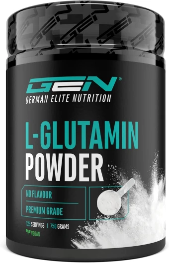 L-Glutamine en poudre - 750 g - Premium : L-Glutamine pure et ultrafine sans additifs - Acide aminé L-Glutamine 100% micronisé - Neutre non aromatisé - Hautement dosé - Vegan