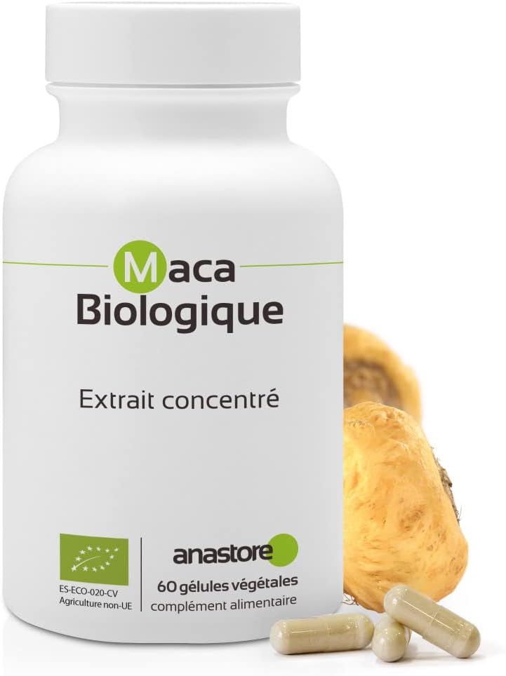 MACA BIO * 500 mg / 60 gélules * Extrait concentré 4:1 * Energie, Équilibre émotionnel, Vitalité