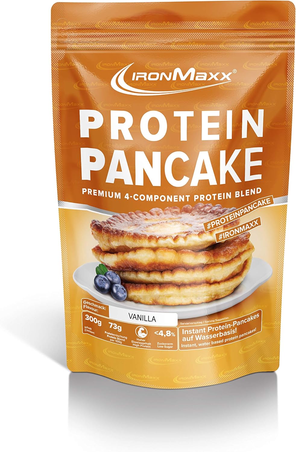 Protein Pancake - Vanille 300 g - Pancakes protéinés pour les sportifs - Mélange premium de 4 sources de protéines