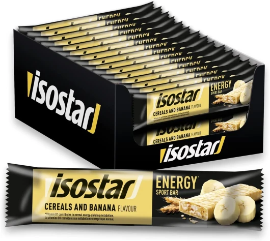 Isostar Barres Sport energy Banane - Lot de 30 Barres Nutritives energétiques - 30 x 40 g