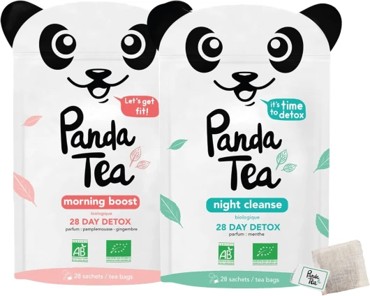 Thé et Infusion Cure Detox Bio - 56 Sachets/Infusettes Coton - Challenge 28 jours - Certifié Biologique