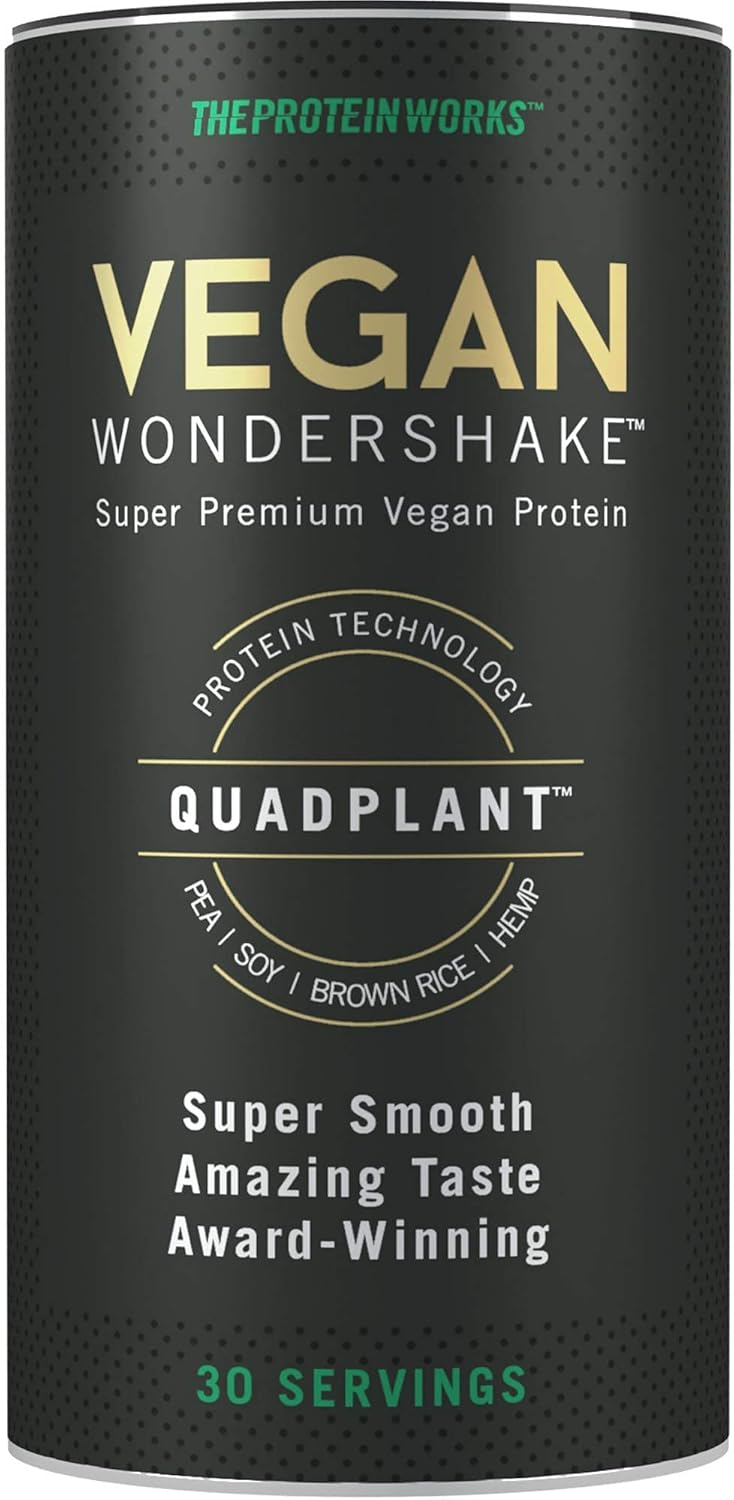 Vegan Wondershake - Shake Protéiné Vegan - 21g Protéines - Super Doux, Goût Étonnant - Choc Caramel Biscuit - 30 Portions