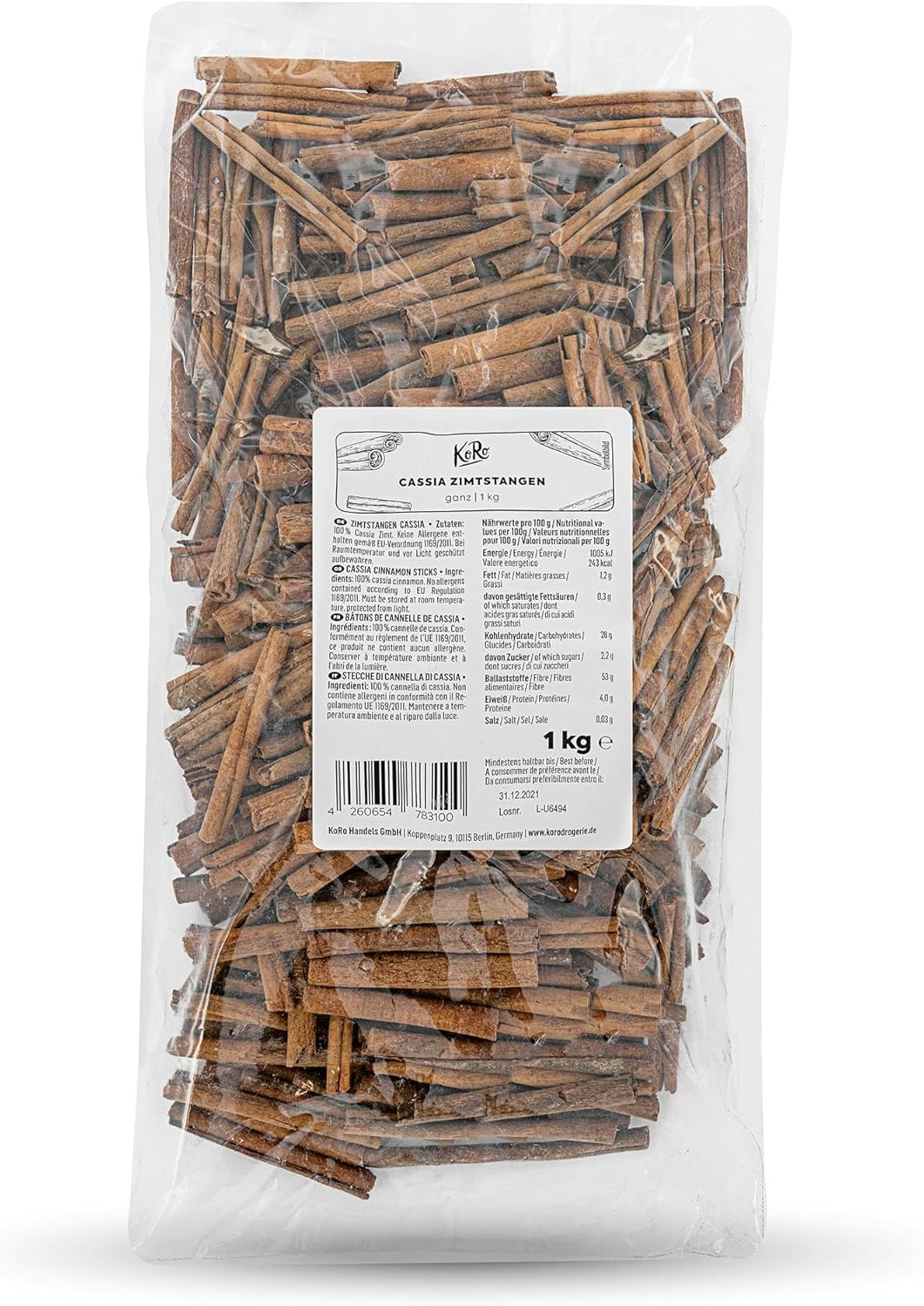 Bâtons de cannelle Cassia 1 kg - votre approvisionnement en cannelle