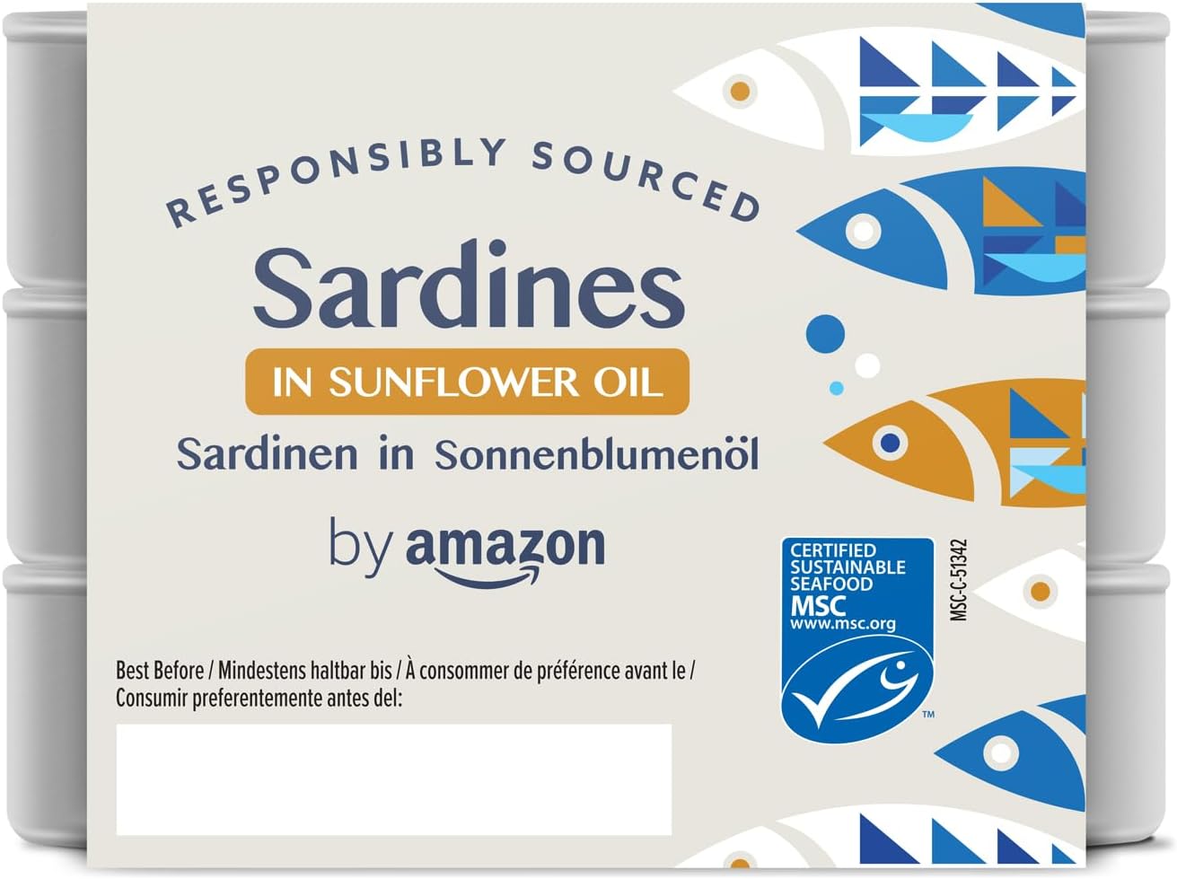 MSC Sardines À l'huile De Tournesol, 3x125g