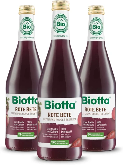 A.VOGEL - BIOTTA - Jus de Betterave rouge lactofermenté - 100% légumes bio - Riche en nutriments - Aide à la digestion & Action anti-inflammatoire - Ingrédients frais et savoureux - Lot de 3 - 500 ml
