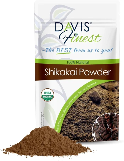Davis Finest Shikakai Powder 100g, Shampooing Shikakai pur et naturel, sans SLS, démangeaisons du cuir chevelu, cheveux secs, favorise la croissance des cheveux, Vegan, Ayurvedic Haircare
