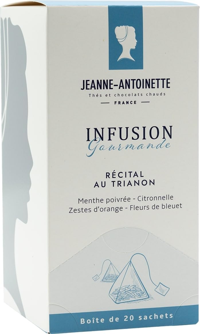 JEANNE ANTOINETTE - Infusion Bio - Récital au Trianon - En Sachets - Menthe et agrumes - Thé grec des montagnes - Épicée et fraîche - 20 Sachets