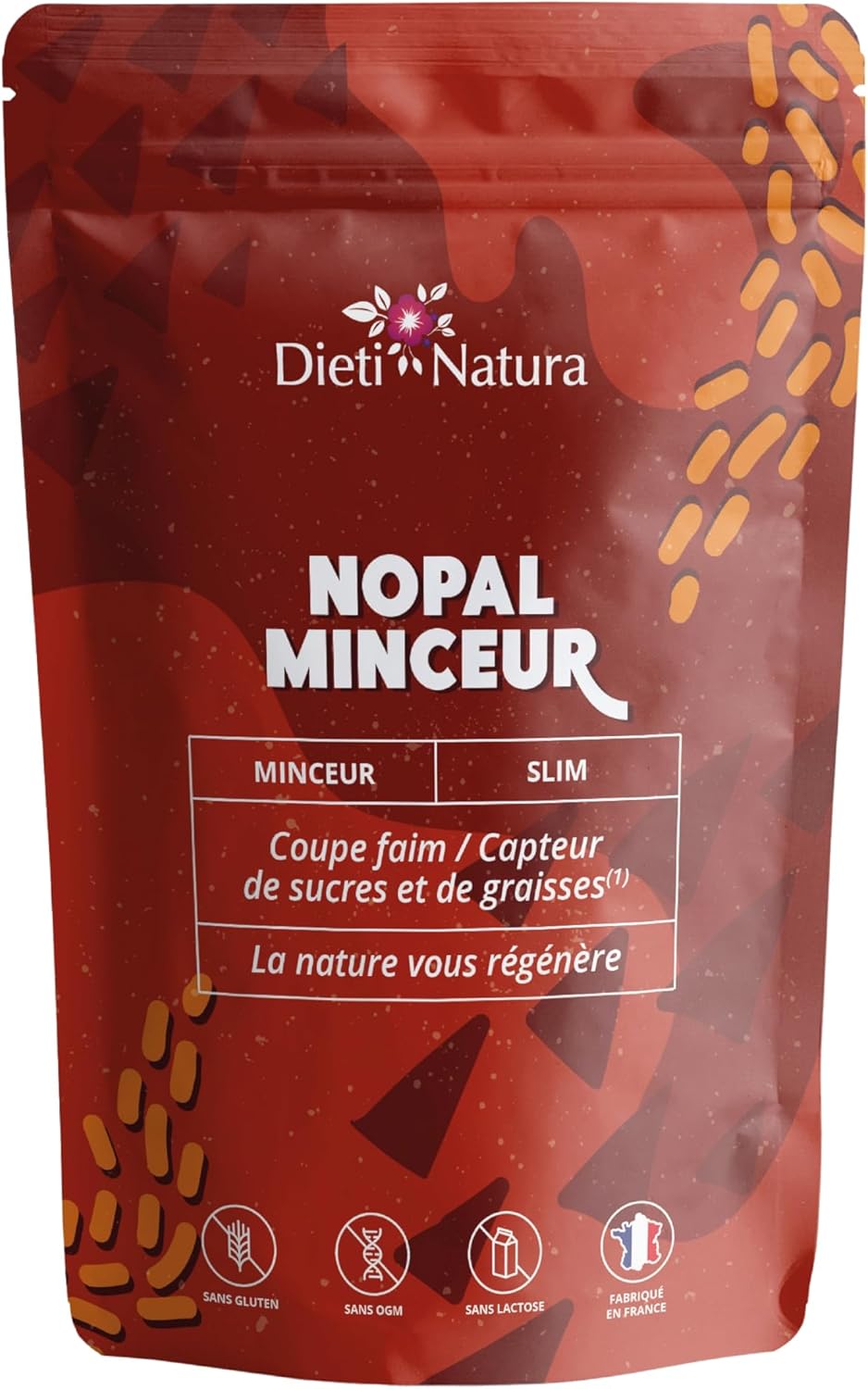 Nopal - Gélules Minceur - Favorise La Perte De Poids - Sans OGM, Sans Gluten & Sans Lactose - Fabriqué En France - 120 Gélules