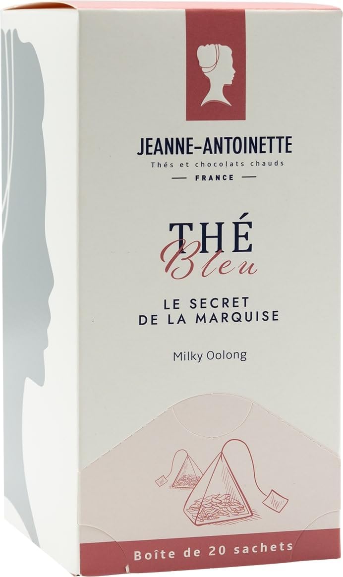 JEANNE ANTOINETTE - Thé Bleu Bio - Le Secret de la Marquise - En Sachets - Oolong - Notes vanillées et caramel - Onctueux et velouté - 20 Sachets