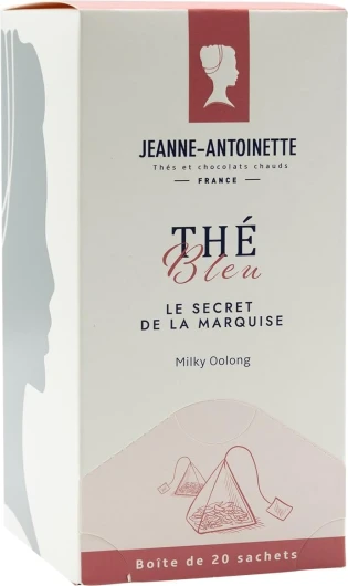 JEANNE ANTOINETTE - Thé Bleu Bio - Le Secret de la Marquise - En Sachets - Oolong - Notes vanillées et caramel - Onctueux et velouté - 20 Sachets