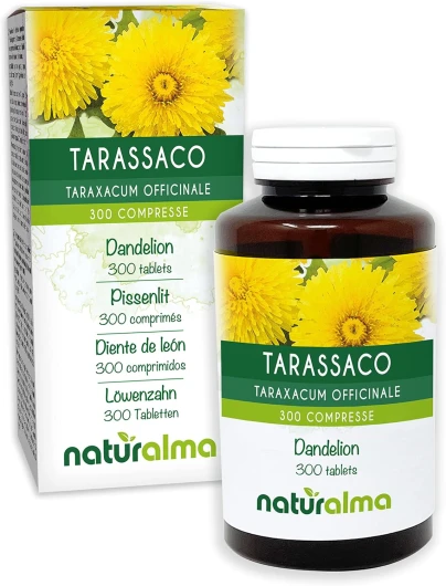 Pissenlit (Taraxacum officinale) racines et feuilles Naturalma - 150 g - 300 comprimés - Complément alimentaire - Naturel et Végétalien